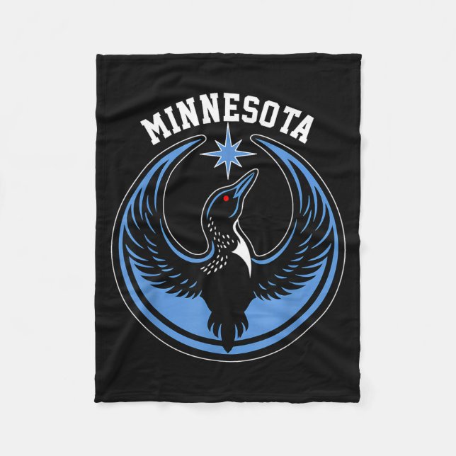 Minnesota Rebel Loon New Mn Artwork Fleecedecke (Vorderseite)