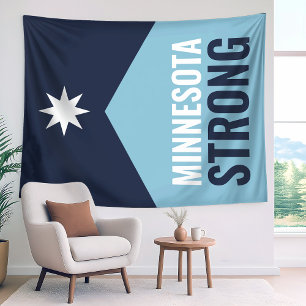 Minnesota-Rebell Neue Staatsflagge Wandteppich