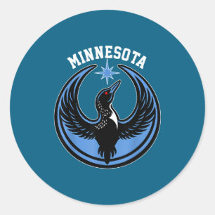 Minnesota-Rebell-Taucher Neuer Mn Runder Aufkleber