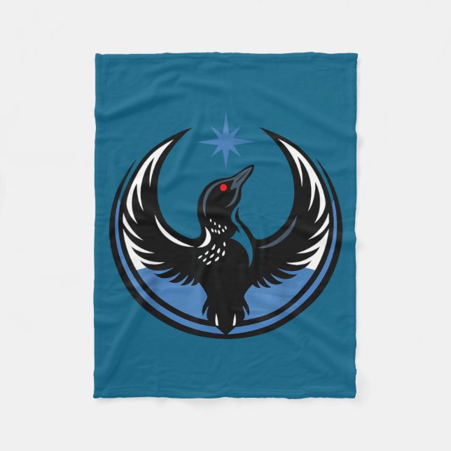 Minnesota-Rebellentaucher Mn-State-Illustration Fleecedecke (Vorderseite)