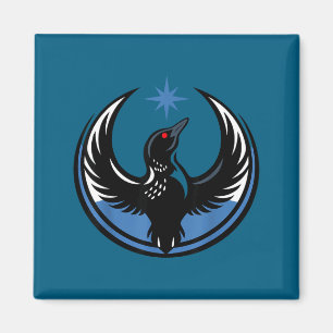 Minnesota-Rebellentaucher Mn-State-Illustration Magnet