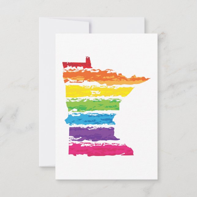 Minnesota Regenbogenstroche Einladung (Vorderseite)