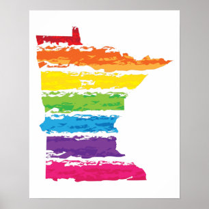 Minnesota Regenbogenstroche Poster