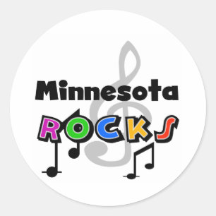Minnesota Rocks Runder Aufkleber