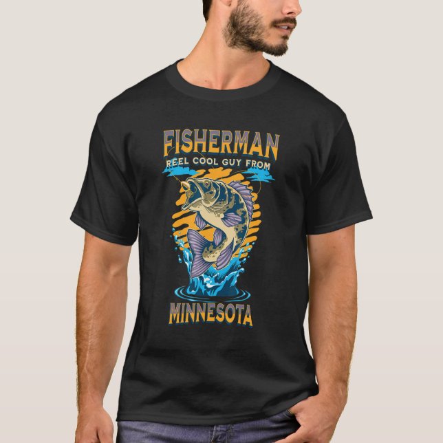 Minnesota-Rollen Cooler Typ von Fischen im Freien T-Shirt (Vorderseite)