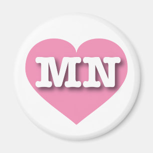 Minnesota Rosa Herz - I Liebe MN Magnet