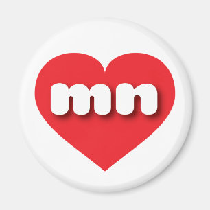 Minnesota rotes Herz - I Liebe mn Magnet