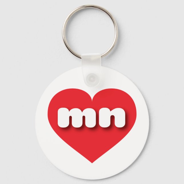 Minnesota rotes Herz - I Liebe mn Schlüsselanhänger (Vorderseite)
