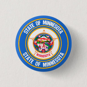 Minnesota Round Emblem Button