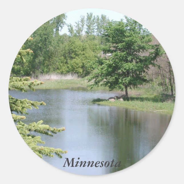 Minnesota Runder Aufkleber (Vorderseite)
