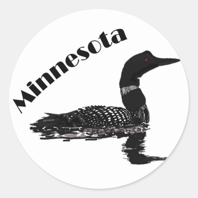 Minnesota Runder Aufkleber (Vorderseite)