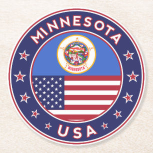 Minnesota Runder Pappuntersetzer