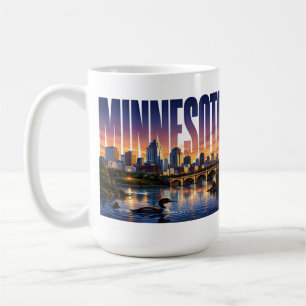 Minnesota-Seen Himmelblau Nordstern-Abenteuer Kaffeetasse