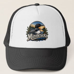 Minnesota-Seetaucher-Vogel-Naturkunst Truckerkappe