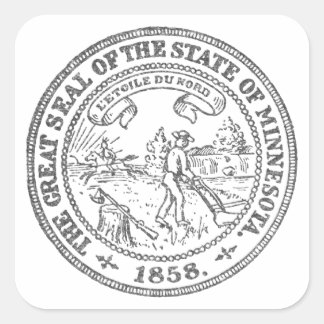 Minnesota-Siegel Quadratischer Aufkleber