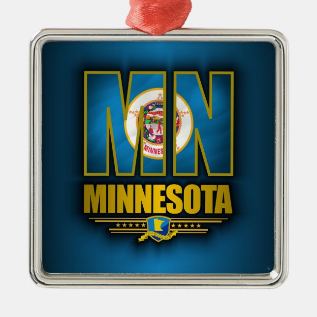 Minnesota Silbernes Ornament (Vorne)