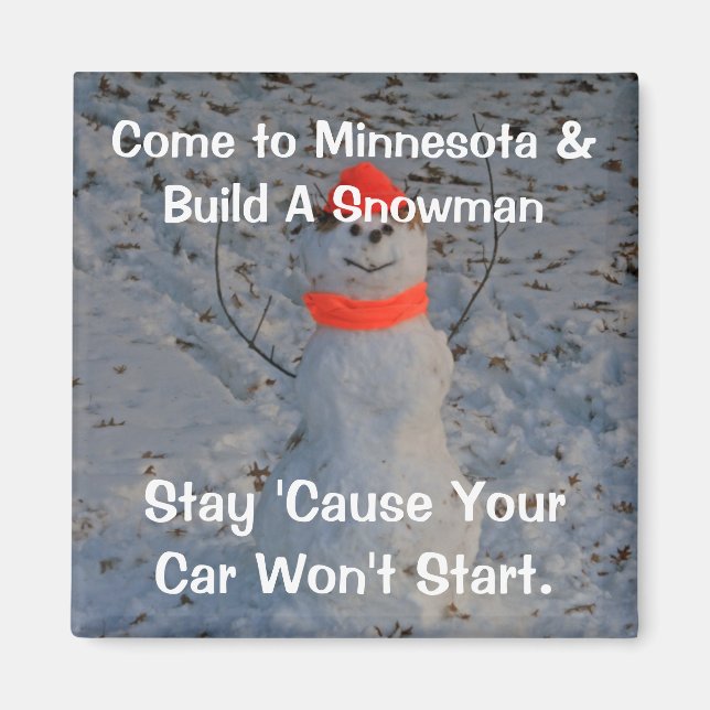 Minnesota Snowman Magnet (Vorne)