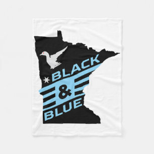 Minnesota Soccer Loon Schwarz und Blau Fleecedecke
