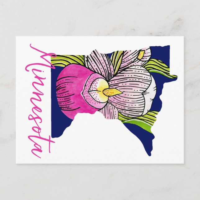 Minnesota Staat Blume Postkarte (Vorderseite)