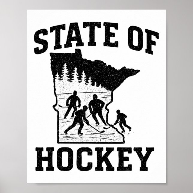Minnesota - Staat des Hockeys  Poster (Vorne)