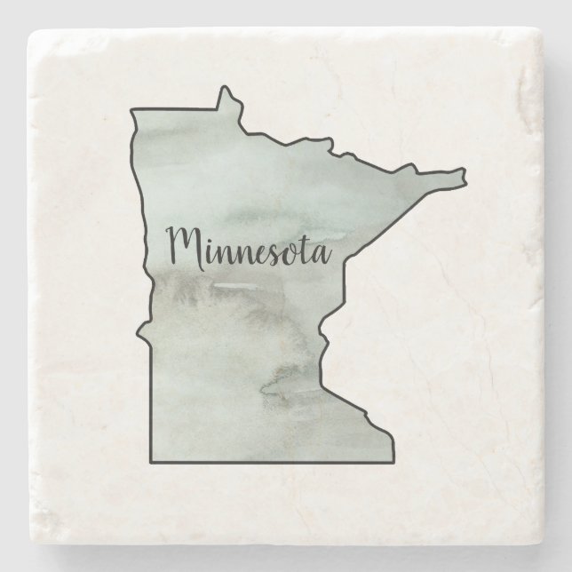 Minnesota Staat Illustration Steinuntersetzer (Vorderseite)