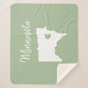 Minnesota Staat Karte Liebe Zuhause Sherpadecke