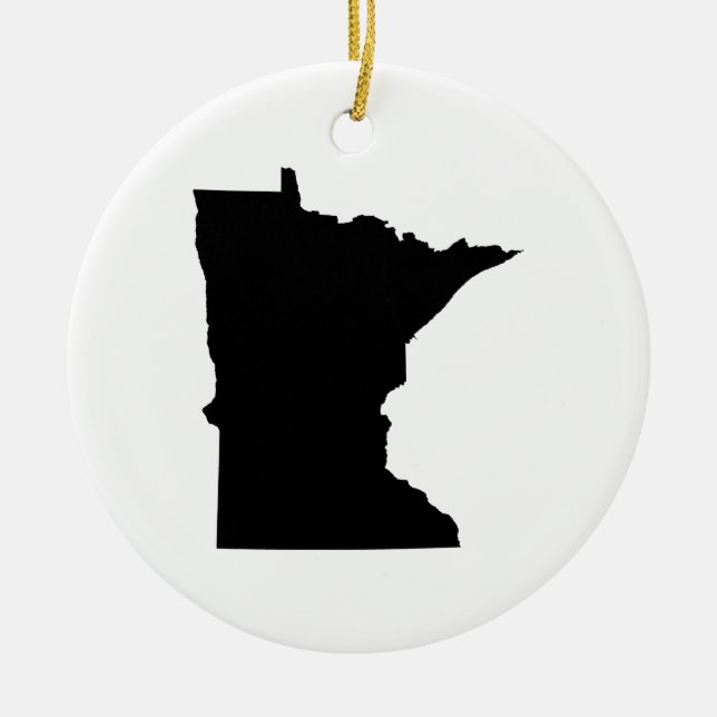 Minnesota Staat Kontur Keramikornament (Vorne)