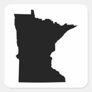 Minnesota Staat Kontur Quadratischer Aufkleber