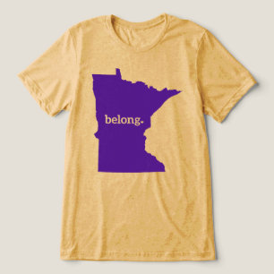 Minnesota Staat Map Belong Tri-Blend Shirt