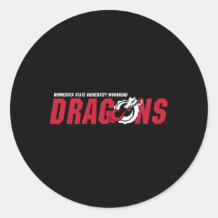 Minnesota Staat Moorhead Dragons Symbol Runder Aufkleber