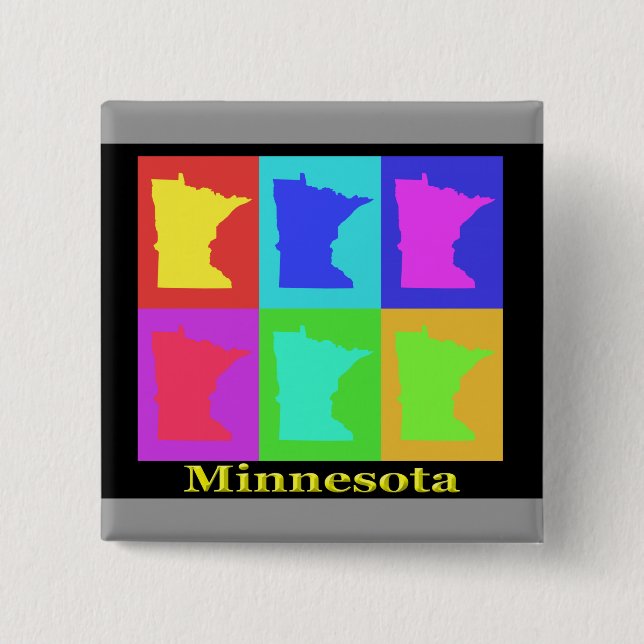 Minnesota Staat Pop Button (Vorderseite)