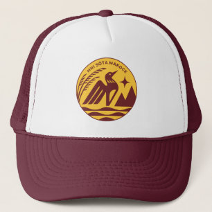 Minnesota Staat Siegel in Gophers Colors Truckerkappe