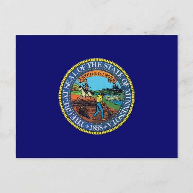 Minnesota Staat Siegel Postkarte (Vorderseite)
