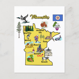 Minnesota Staat, USA, Großstädte Postkarte