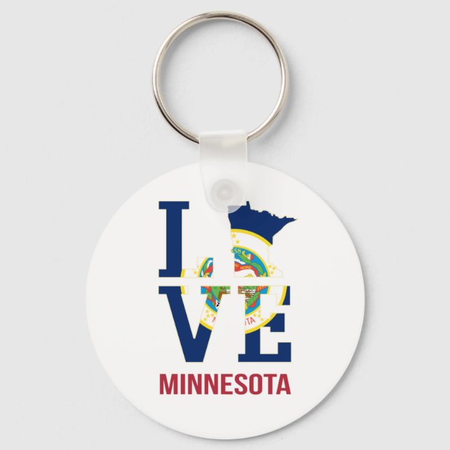 Minnesota Staat USA Liebe Schlüsselanhänger (Vorderseite)