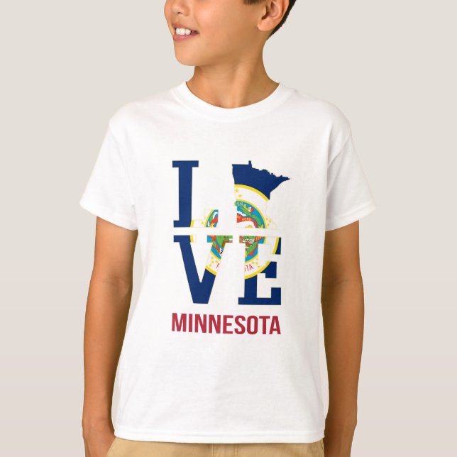 Minnesota Staat USA Liebe T-Shirt (Vorderseite)