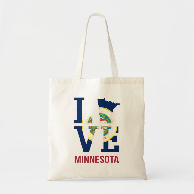 Minnesota Staat USA Liebe Tragetasche (Vorne)