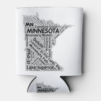 Minnesota Staat Word Cloud Dosenkühler