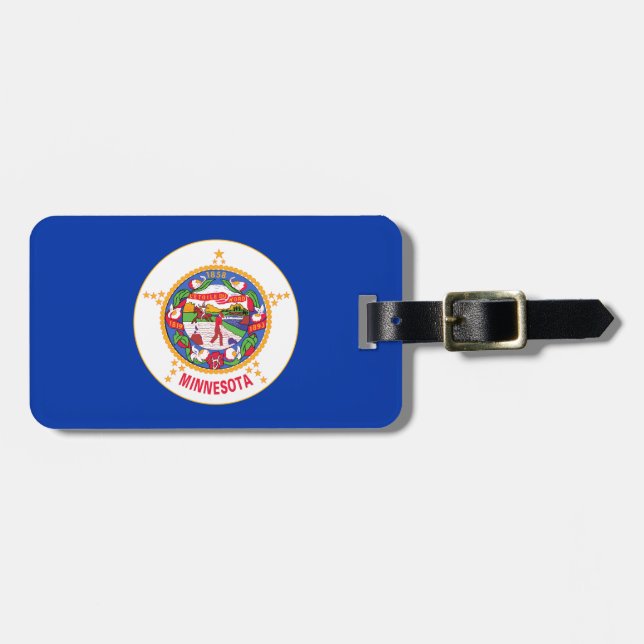 Minnesota-Staats-Flagge Gepäckanhänger (Vorderseite horizontal)