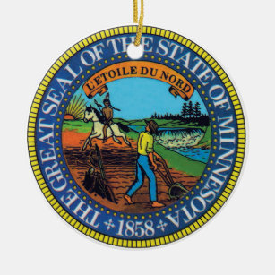Minnesota-Staats-Siegel-Verzierung Keramik Ornament