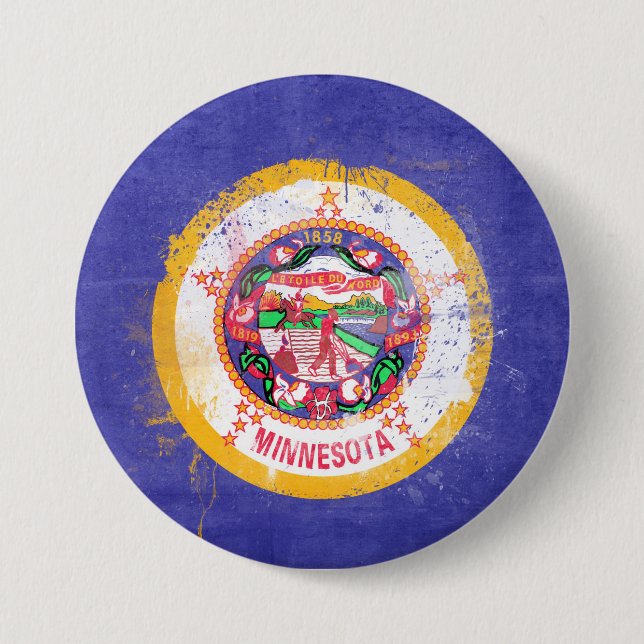 Minnesota-Staatsflagge Button (Vorderseite)