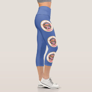 Minnesota Staatsflagge Capri Leggings