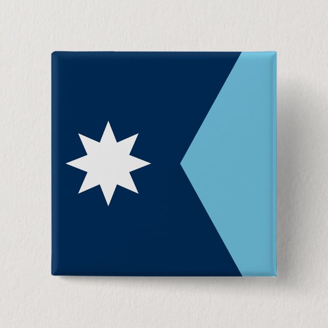 Minnesota Staatsflagge USA Button (Vorderseite)