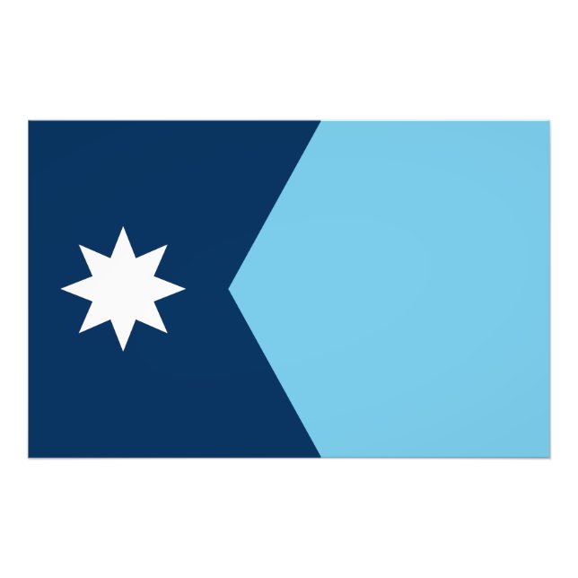 Minnesota Staatsflagge USA Fotodruck (Vorne)