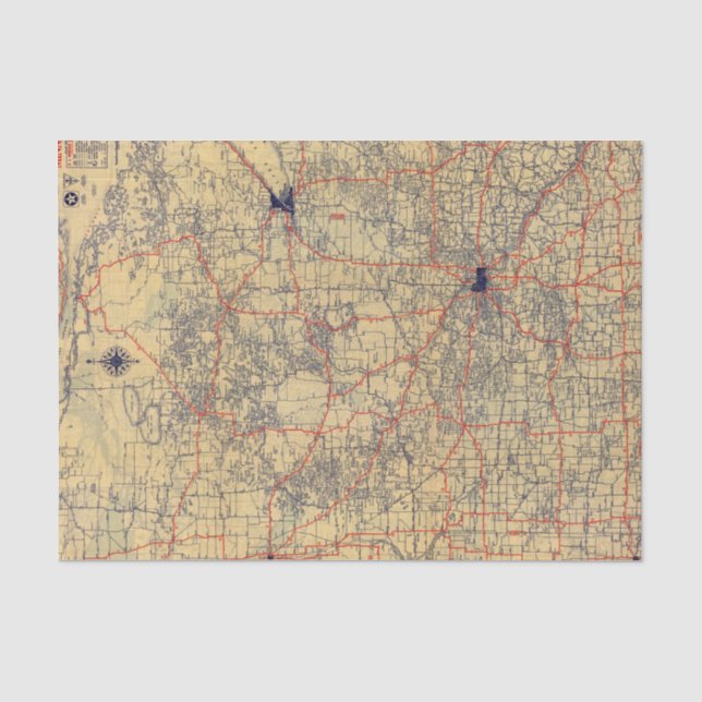 Minnesota-Standardkarte Seidenpapier (Vorderseite)