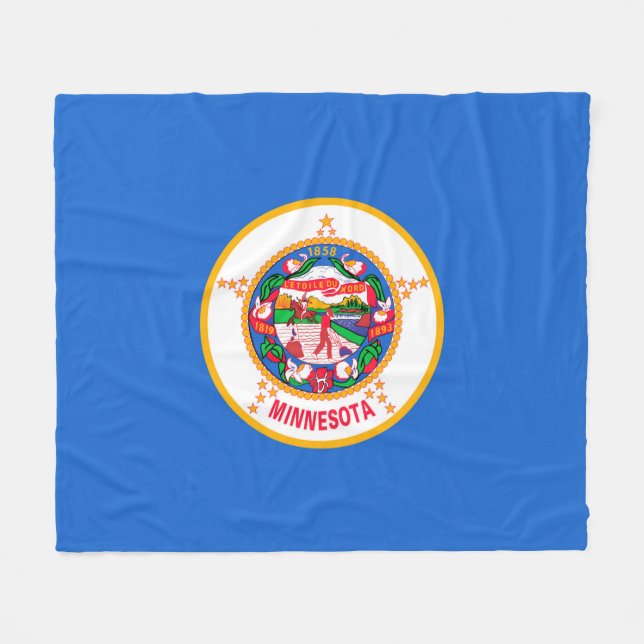 Minnesota State Flag Design Fleecedecke (Vorderseite (Horizontal))