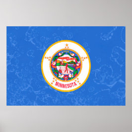 Minnesota State Flag Pop Art Poster