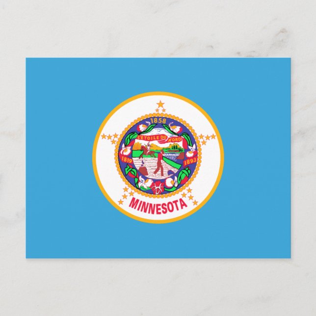 Minnesota State Flag Postcard Postkarte (Vorderseite)