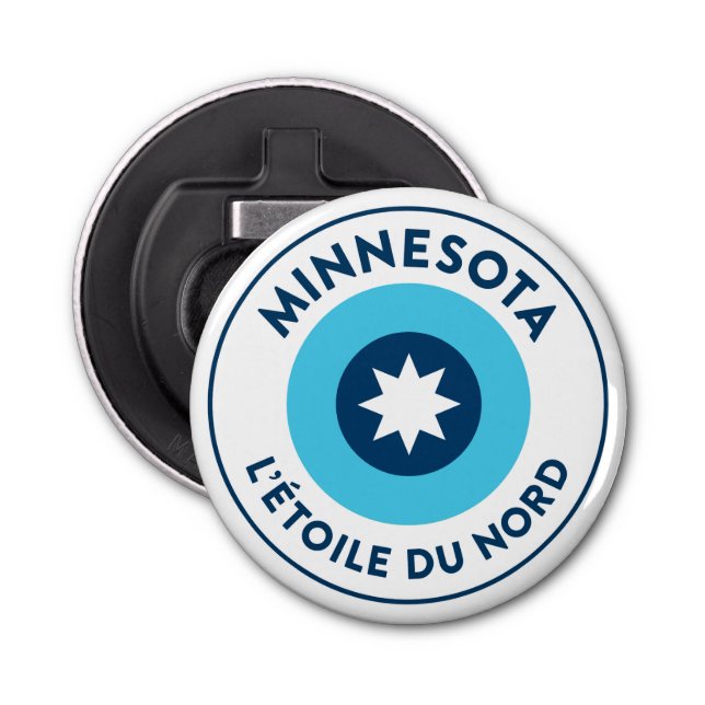 Minnesota State Flag Roundel Flaschenöffner (Vorderseite)