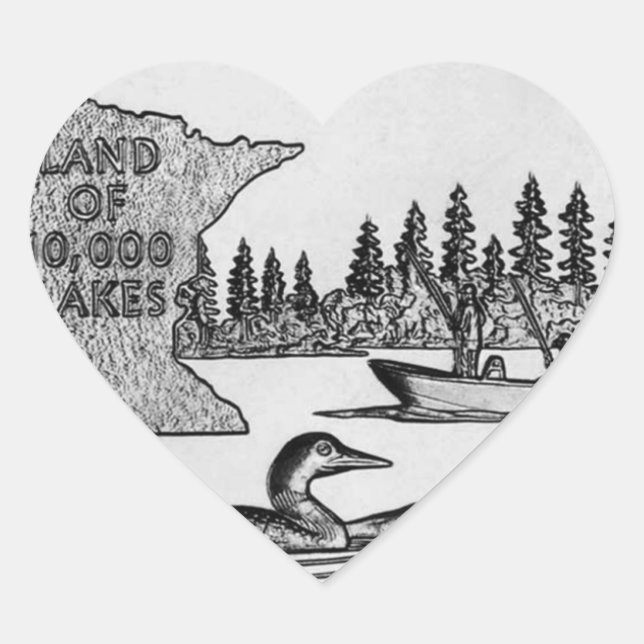 Minnesota State Herz-Aufkleber (Vorderseite)